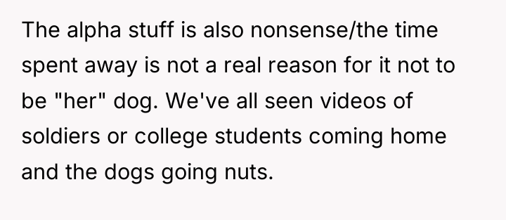The alpha stuff is also nonsense/the time spent away is...
