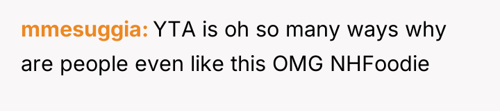 mmesuggia YTA is oh so many ways why are people...