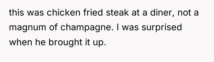 this was chicken fried steak at a diner, not a...