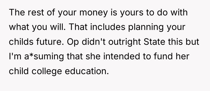 The rest of your money is yours to do with...