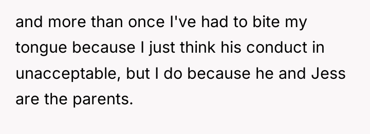 and more than once I've had to bite my tongue...