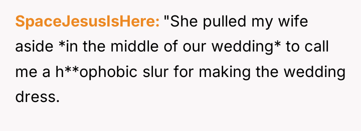 SpaceJesusIsHere "She pulled my wife aside *in the middle of...