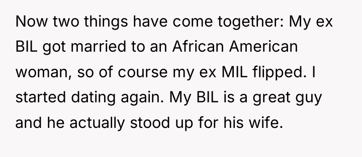 Now two things have come together: My ex BIL got...