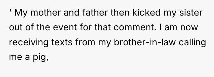 ' My mother and father then kicked my sister out...