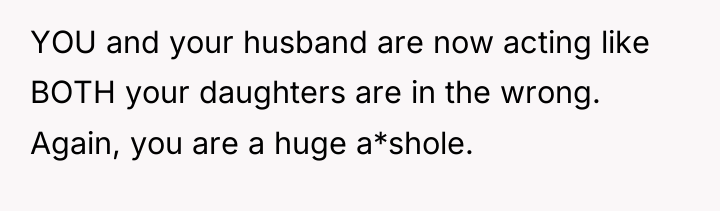 YOU and your husband are now acting like BOTH your...