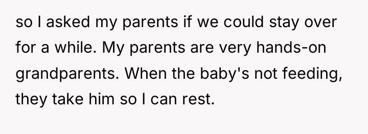 so I asked my parents if we could stay over...