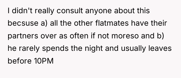 I didn't really consult anyone about this becsuse a) all...