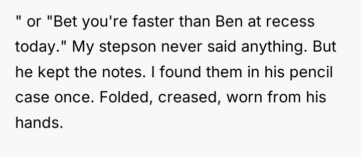 " or "Bet you're faster than Ben at recess today."...