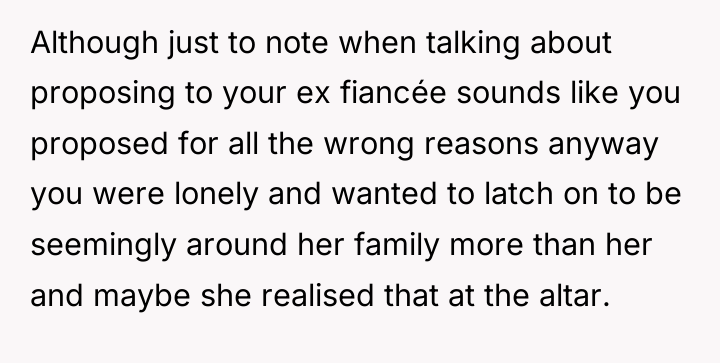 Although just to note when talking about proposing to your...