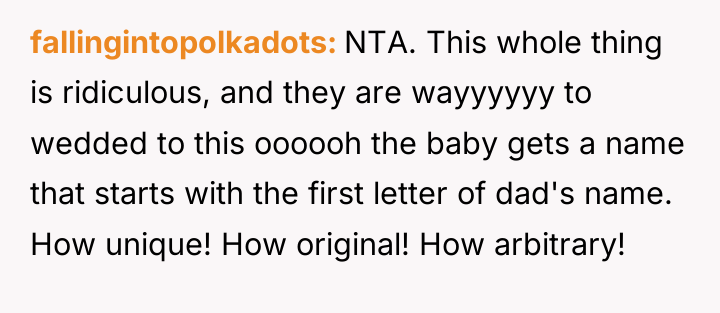 fallingintopolkadots NTA. This whole thing is ridiculous, and they are...