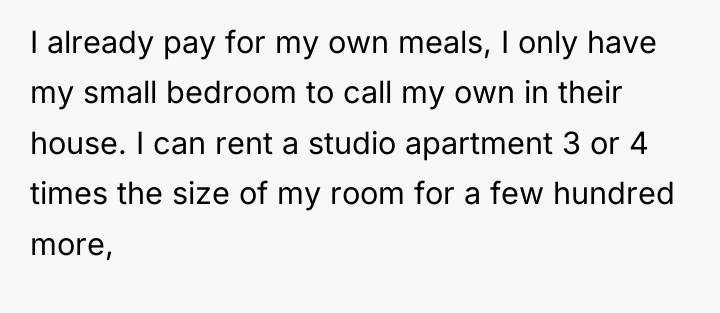 I already pay for my own meals, I only have...