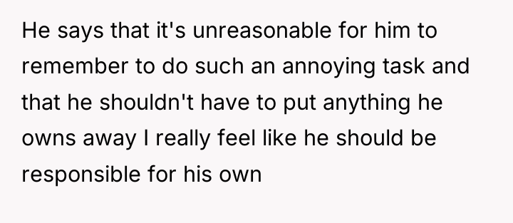 He says that it's unreasonable for him to remember to...