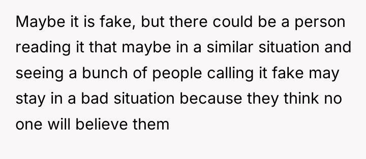 Maybe it is fake, but there could be a person...
