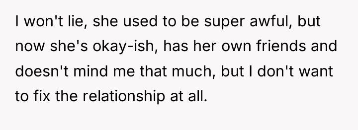 I won't lie, she used to be super awful, but...