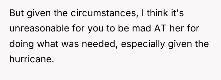 But given the circumstances, I think it's unreasonable for you...