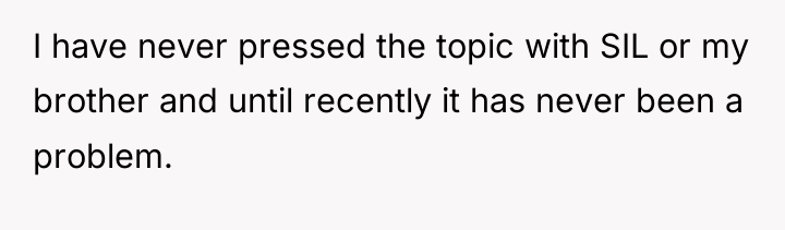 I have never pressed the topic with SIL or my...