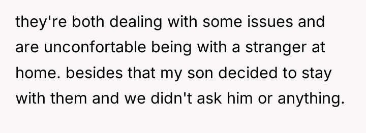 they're both dealing with some issues and are unconfortable being...