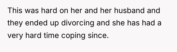 This was hard on her and her husband and they...