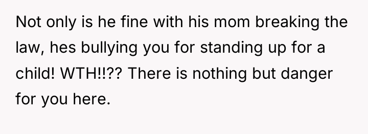 Not only is he fine with his mom breaking the...