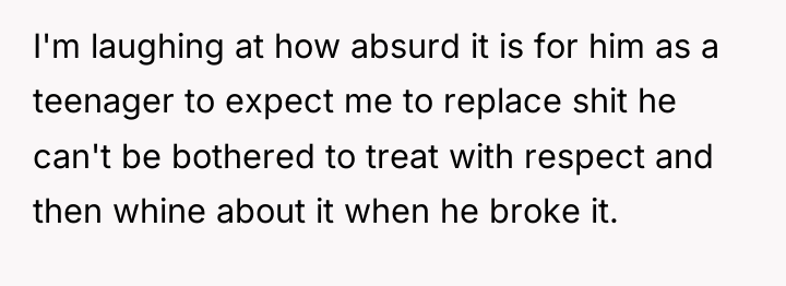 I'm laughing at how absurd it is for him as...