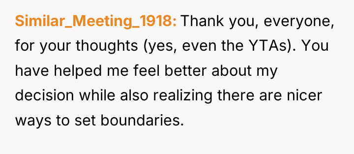 Similar_Meeting_1918 Thank you, everyone, for your thoughts (yes, even the...