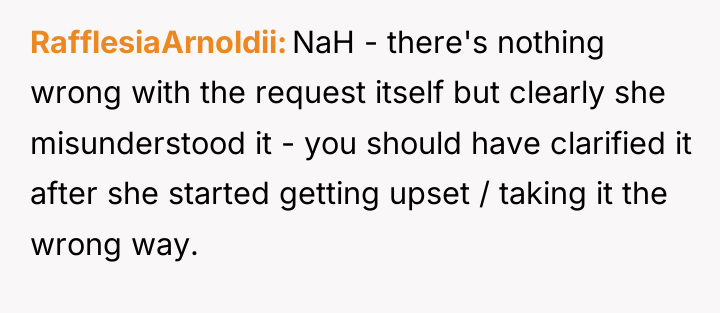 RafflesiaArnoldii NaH - there's nothing wrong with the request itself...