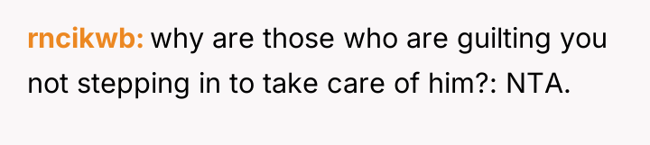 rncikwb why are those who are guilting you not stepping...