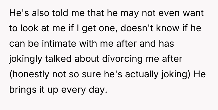He's also told me that he may not even want...