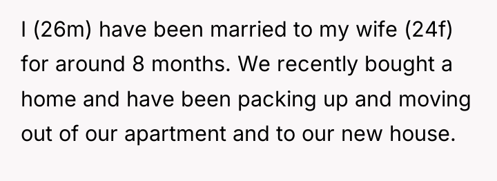 I (26m) have been married to my wife (24f) for...