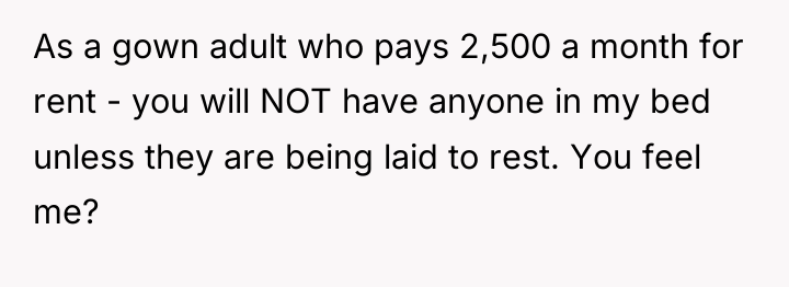 As a gown adult who pays 2,500 a month for...