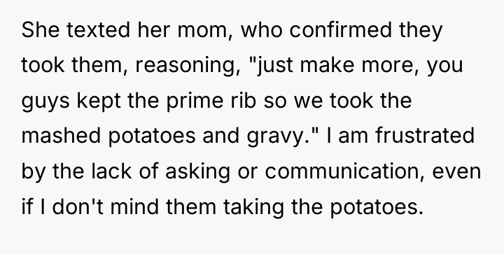 She texted her mom, who confirmed they took them, reasoning,...