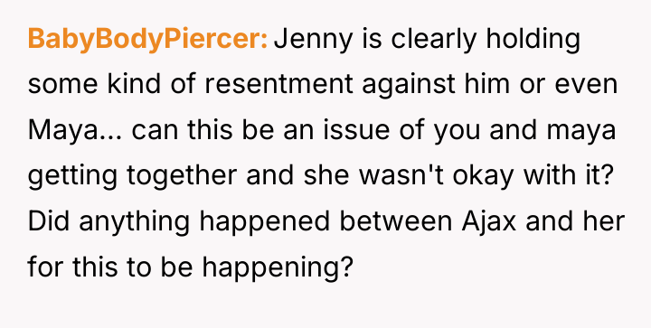 BabyBodyPiercer Jenny is clearly holding some kind of resentment against...