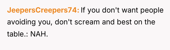 JeepersCreepers74 If you don't want people avoiding you, don't scream...