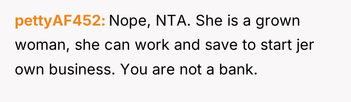 pettyAF452 Nope, NTA. She is a grown woman, she can...