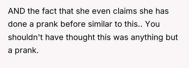 AND the fact that she even claims she has done...