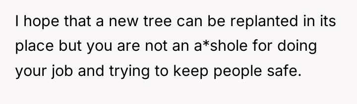I hope that a new tree can be replanted in...