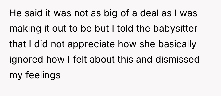 He said it was not as big of a deal...