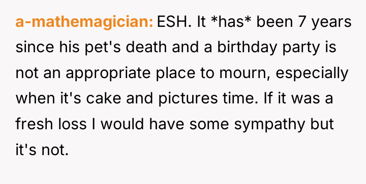 a-mathemagician ESH. It *has* been 7 years since his pet's...