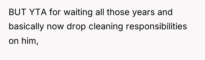 BUT YTA for waiting all those years and basically now...