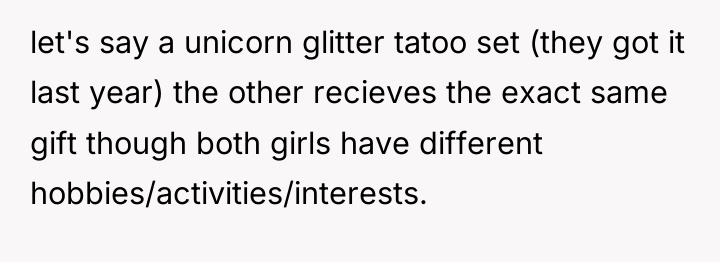 let's say a unicorn glitter tatoo set (they got it...