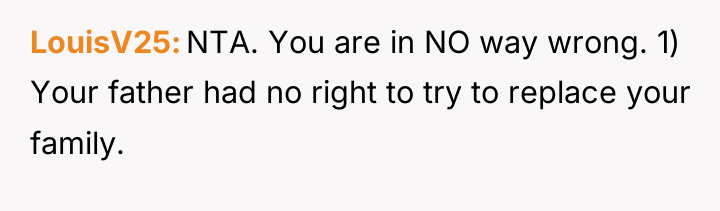 LouisV25 NTA. You are in NO way wrong. 1) Your...