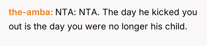 the-amba NTA: NTA. The day he kicked you out is...