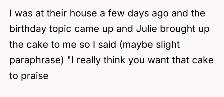 I was at their house a few days ago and...