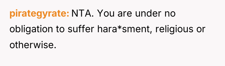 pirategyrate NTA. You are under no obligation to suffer hara*sment,...
