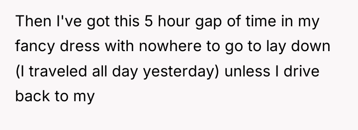 Then I've got this 5 hour gap of time in...