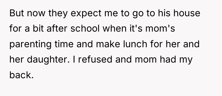 But now they expect me to go to his house...