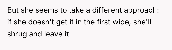 But she seems to take a different approach: if she...