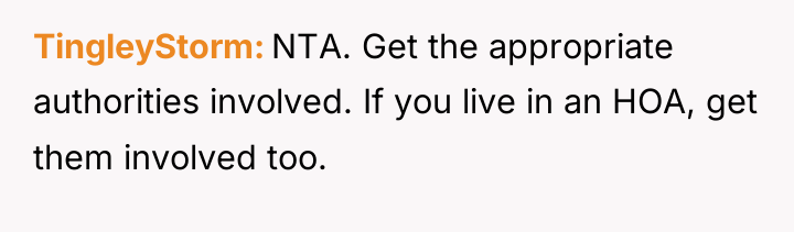 TingleyStorm NTA. Get the appropriate authorities involved. If you live...
