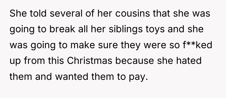 She told several of her cousins that she was going...