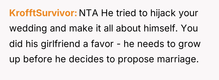 KrofftSurvivor NTA He tried to hijack your wedding and make...